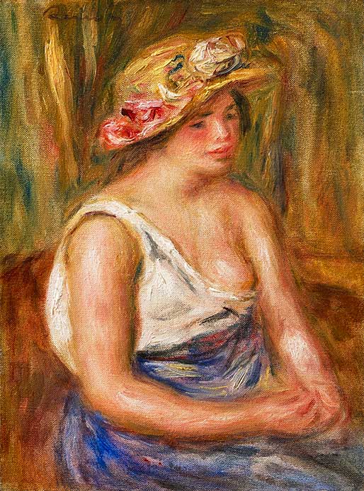 Auguste RENOIR Woman with a Straw Hat