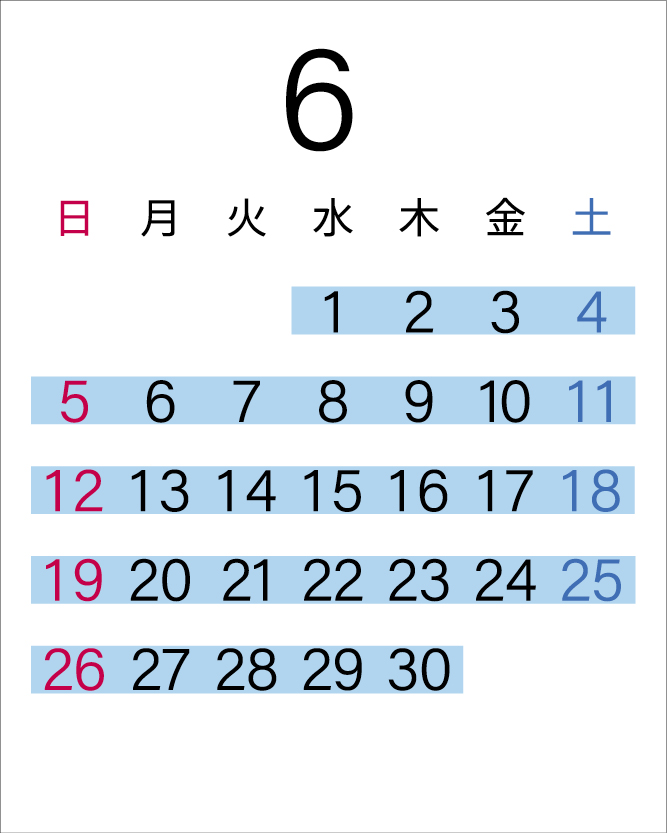 6月カレンダー