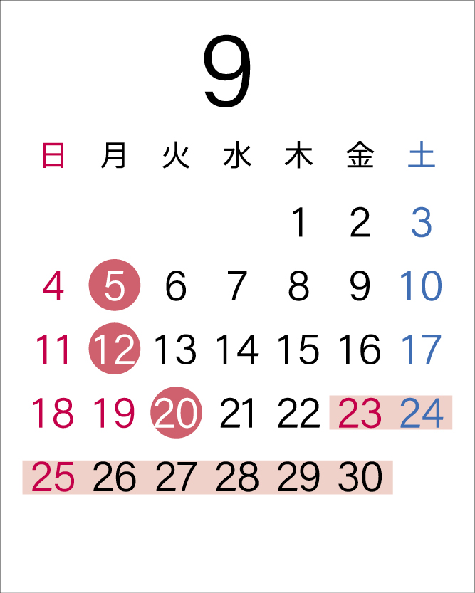 Calendar in September