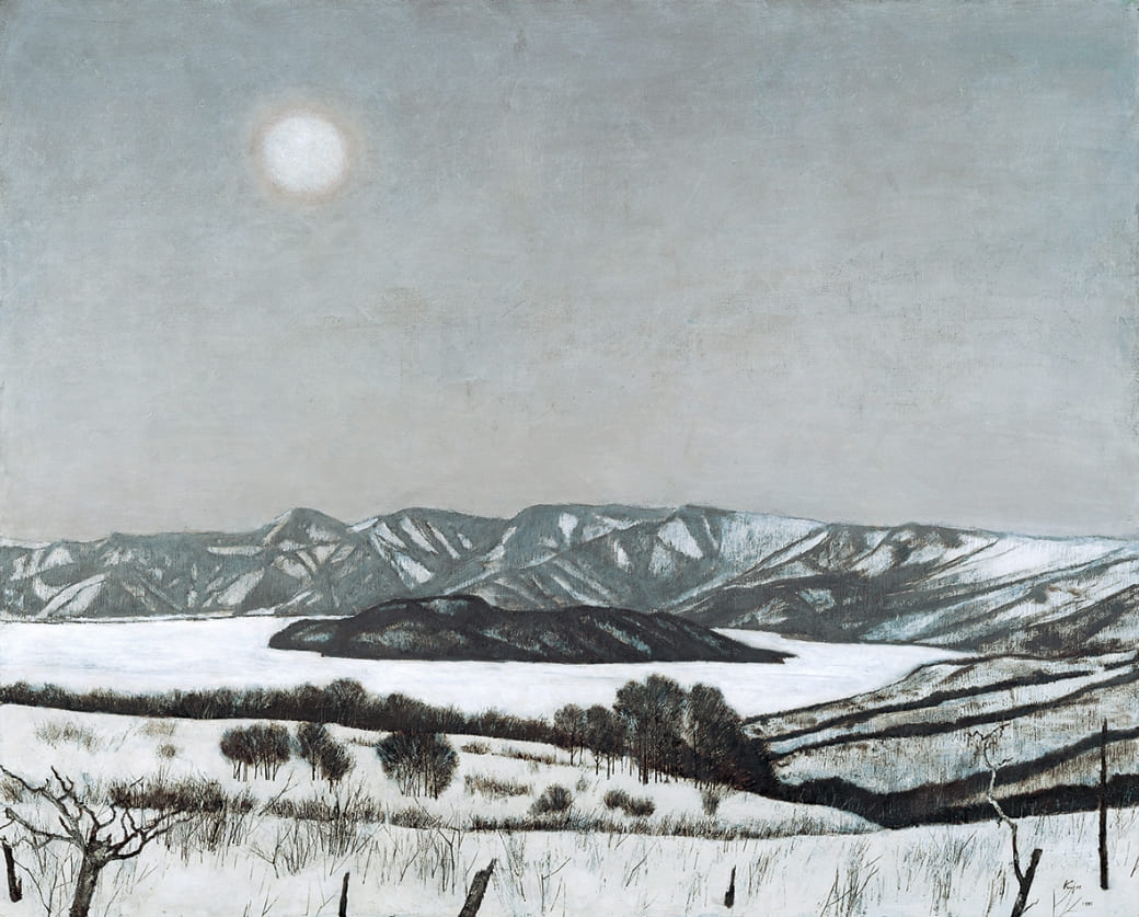 相原求一朗《冬陽淡く》1991年 油彩/カンヴァス 川越市立美術館